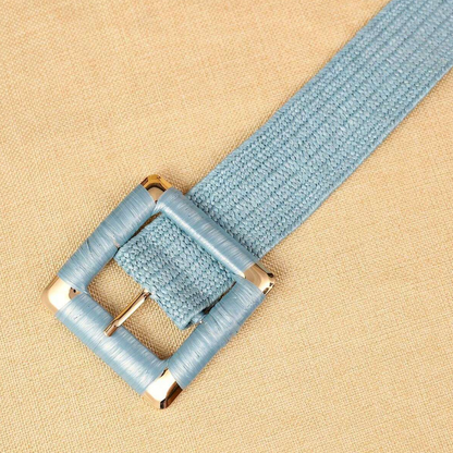 Blue Woven Boho Belt