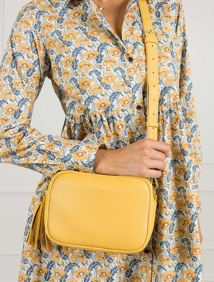 Yellow Poppy Shirt Dress