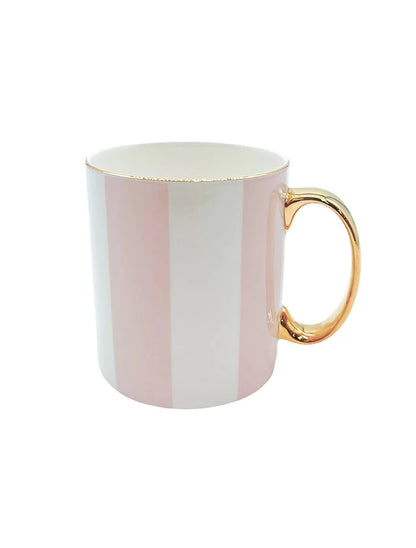 Classic Striped Mug Pink