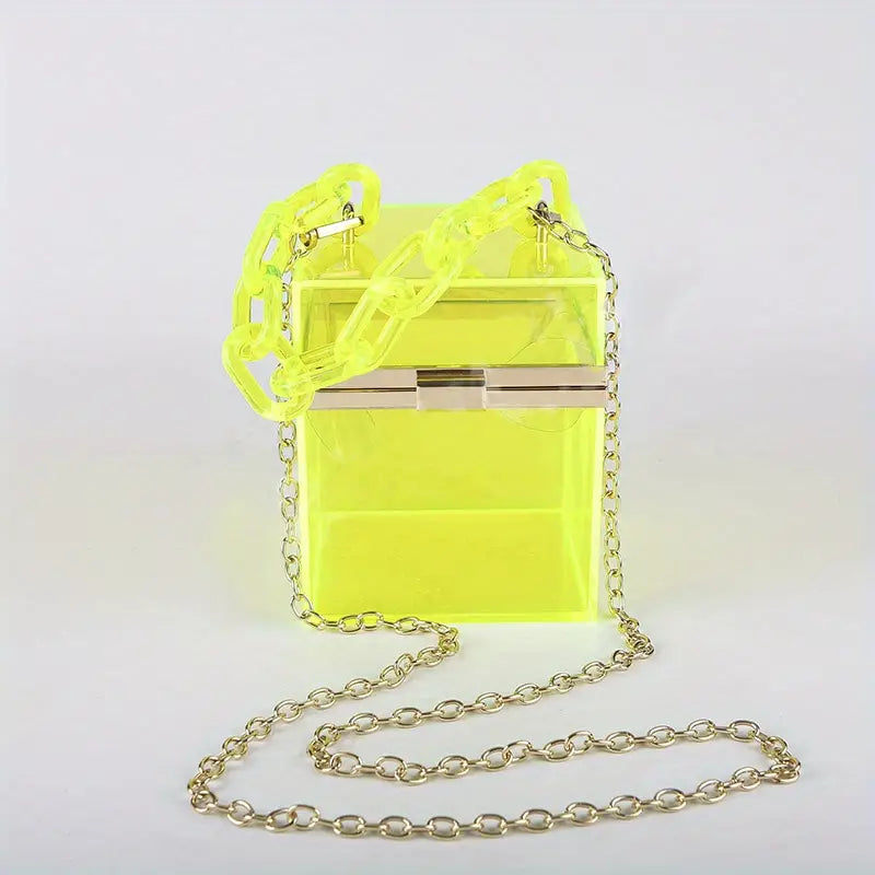 Charlotte Acrylic Handbags - Yellow