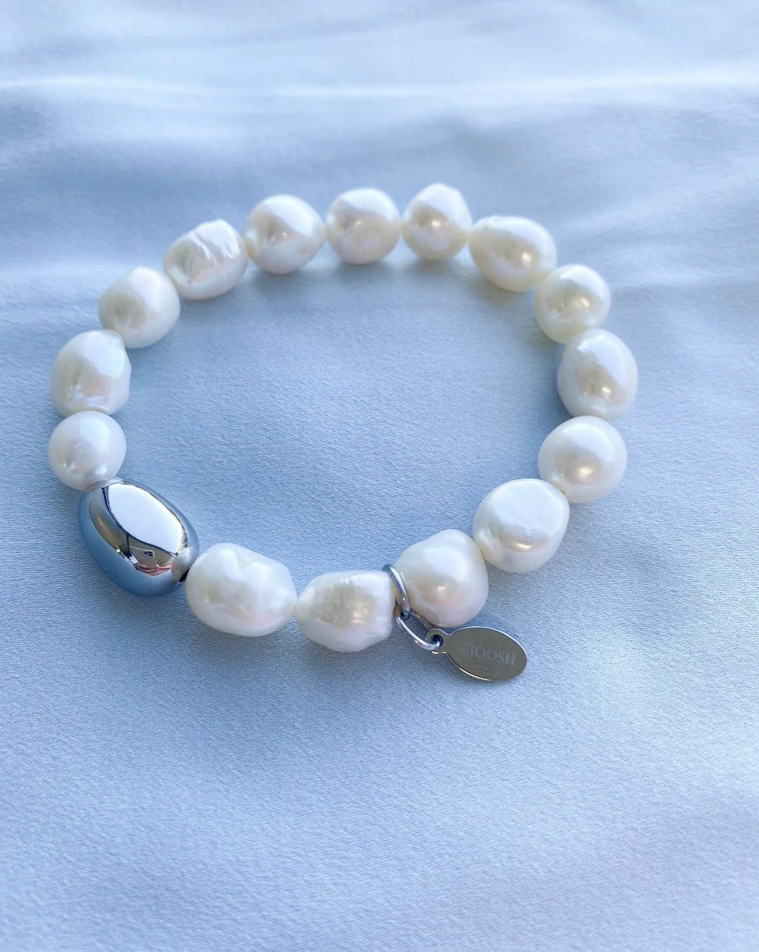 Pearl Bracelet Silver Bean