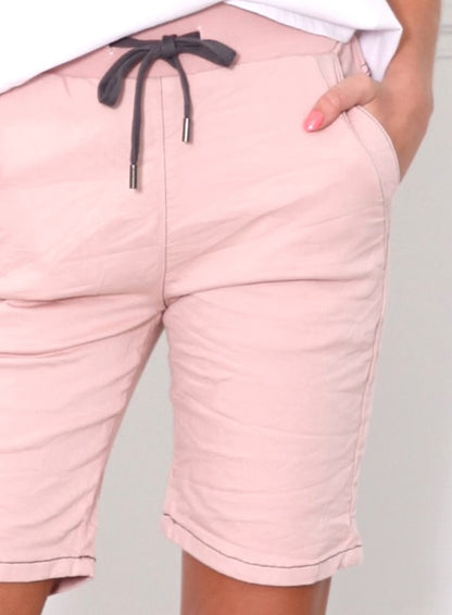 RILEY DENIM SHORT - Blush