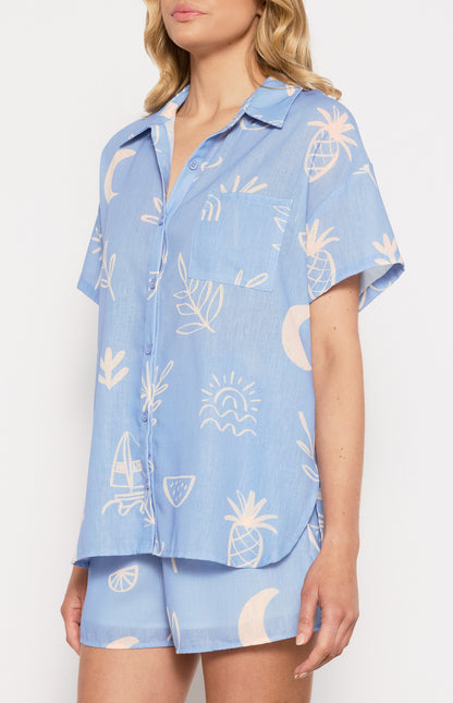 Blue Summer Shirt - Size 14