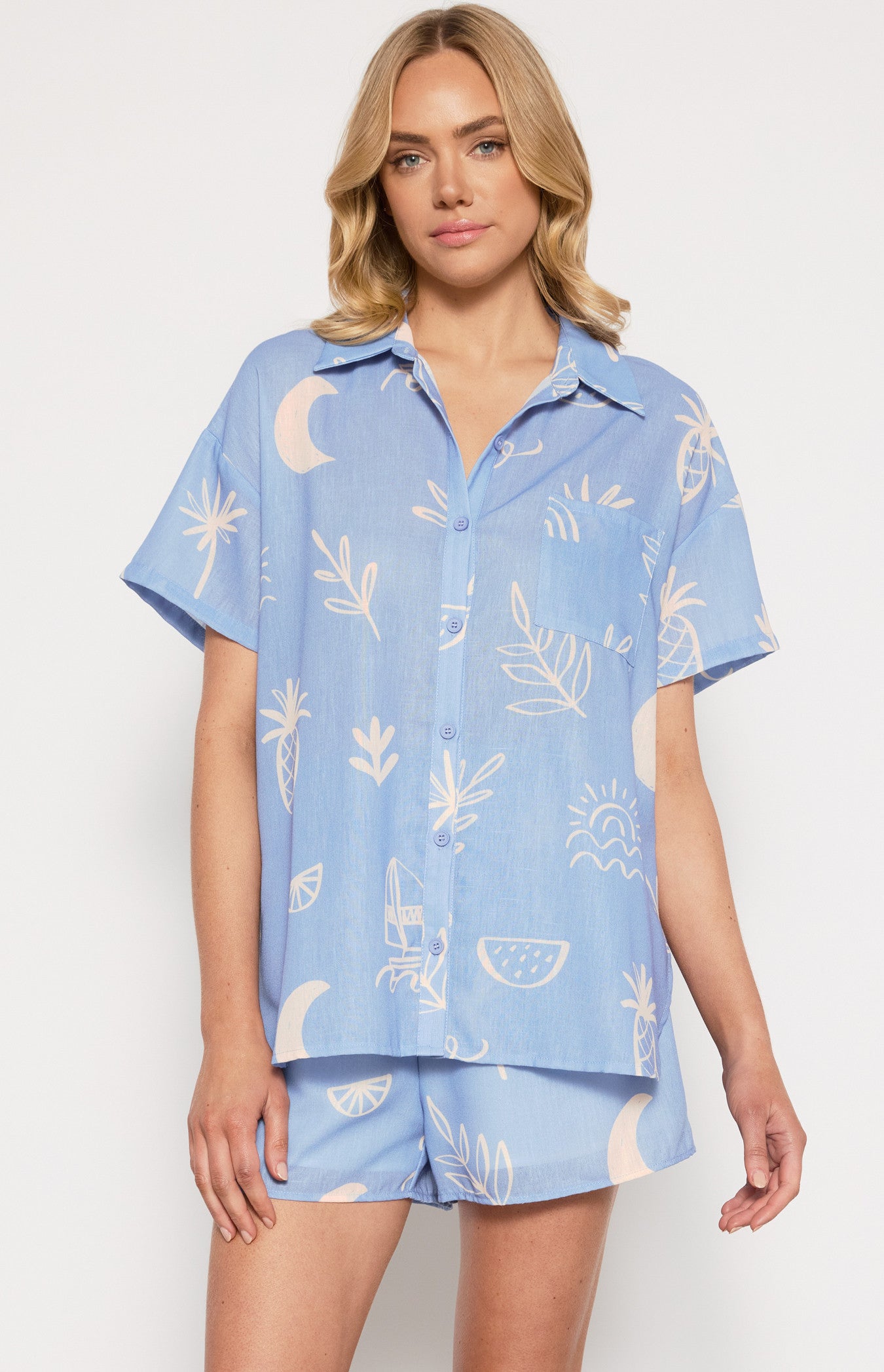 Blue Summer Shirt - Size 14