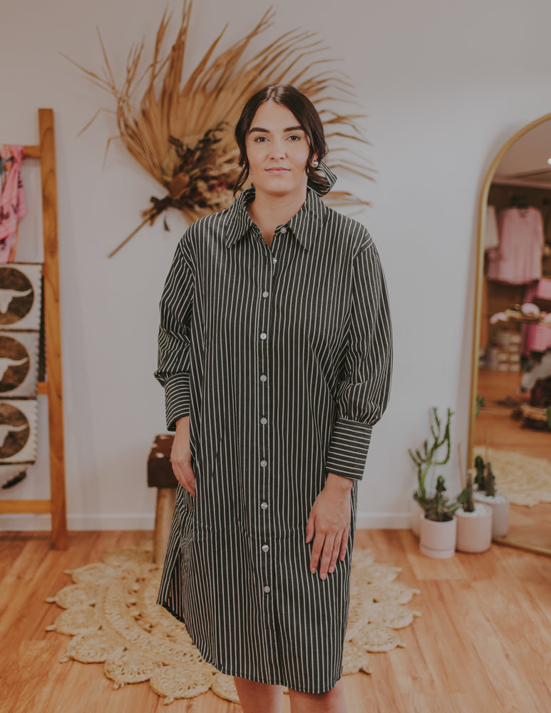 Belle Shirt Dress - Size M