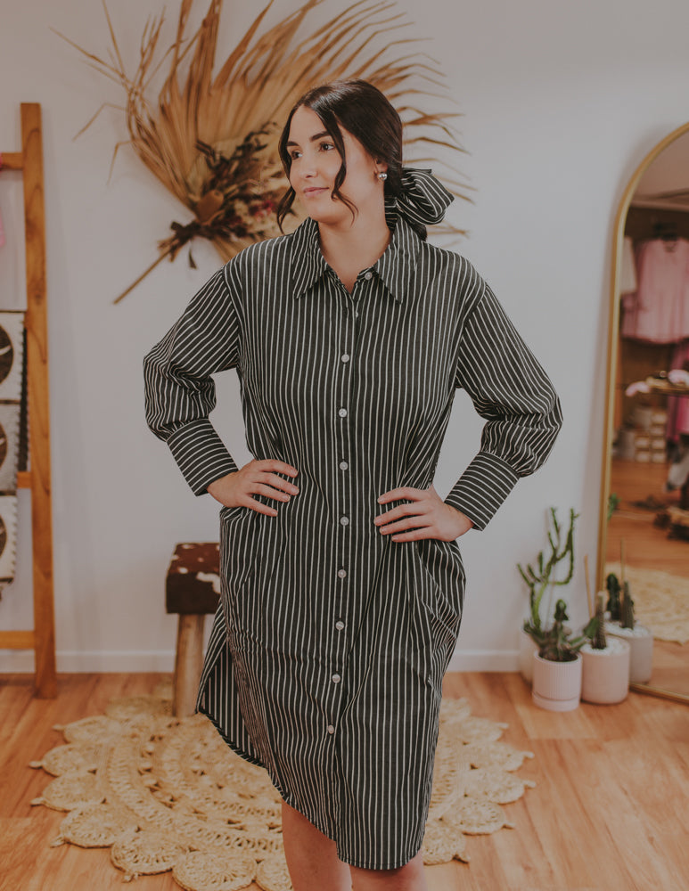 Belle Shirt Dress - Size M