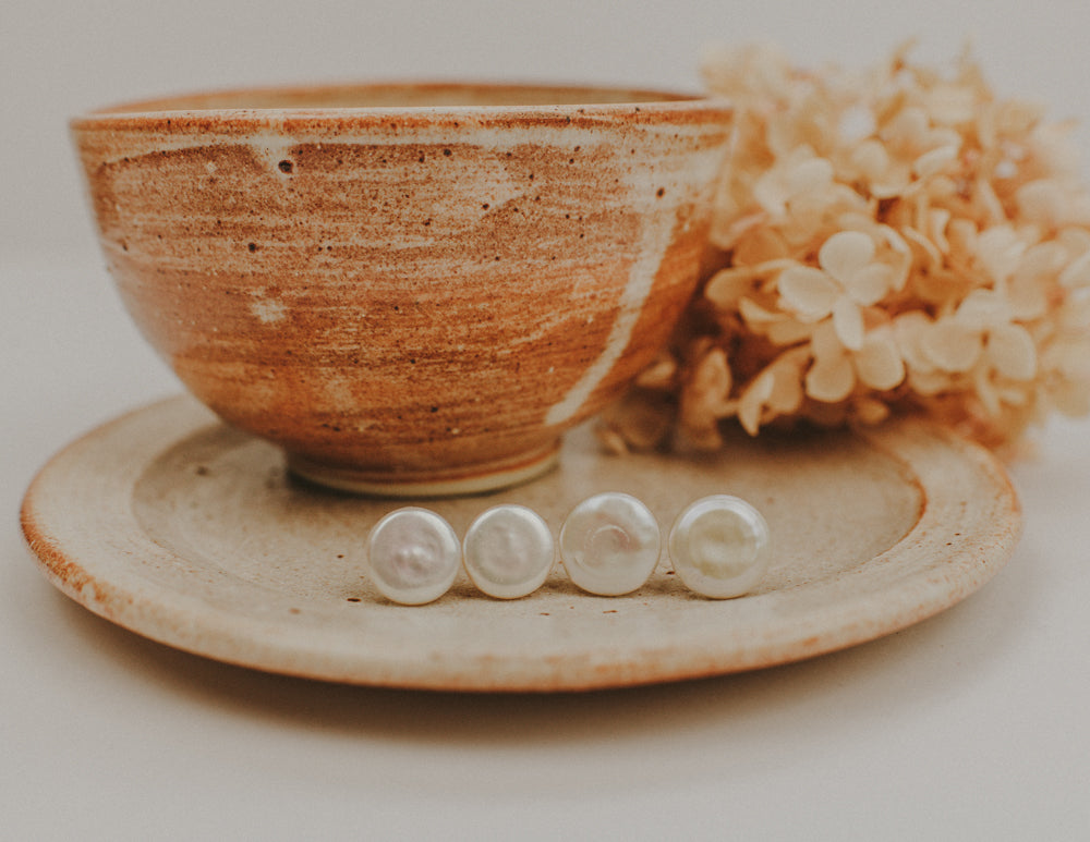 Coin Pearl Earrings