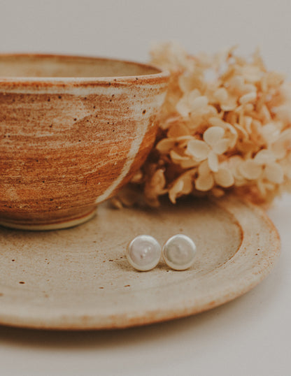 Coin Pearl Earrings