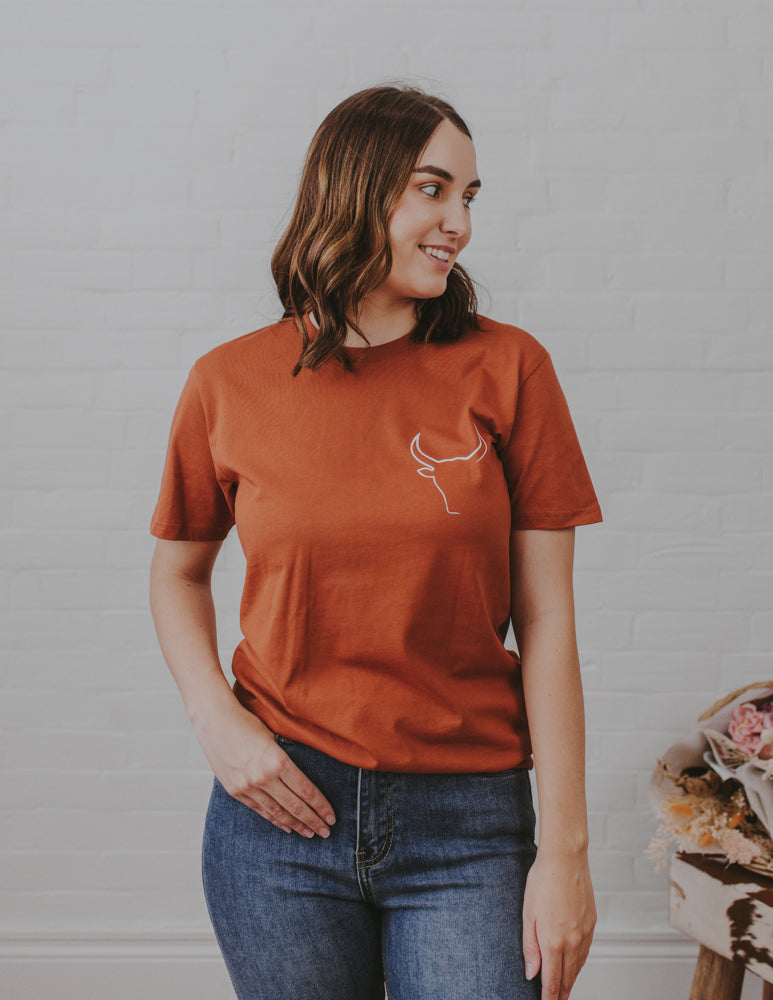 What-a-Hide tee - Rust