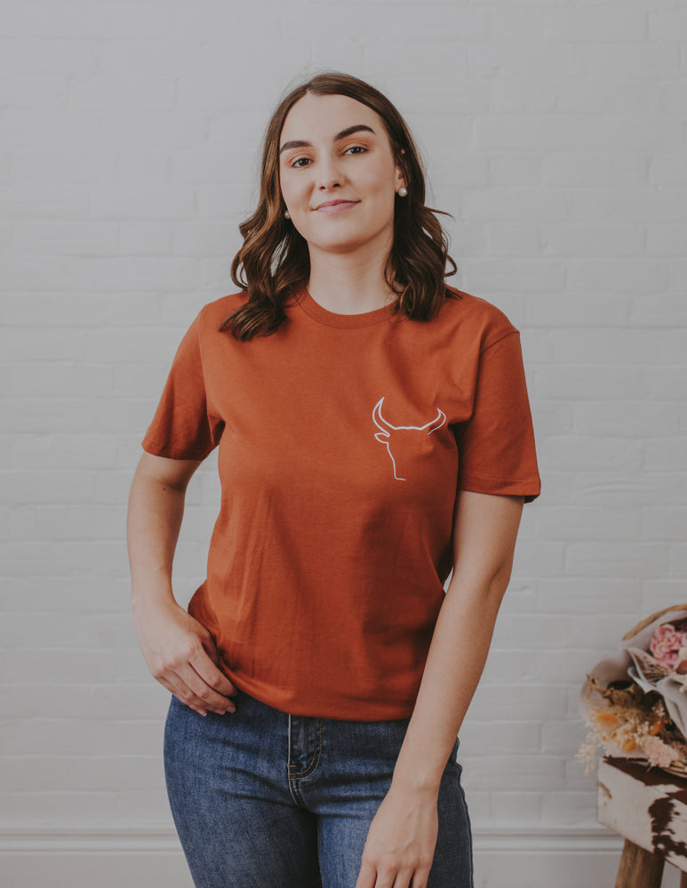 What-a-Hide tee - Rust