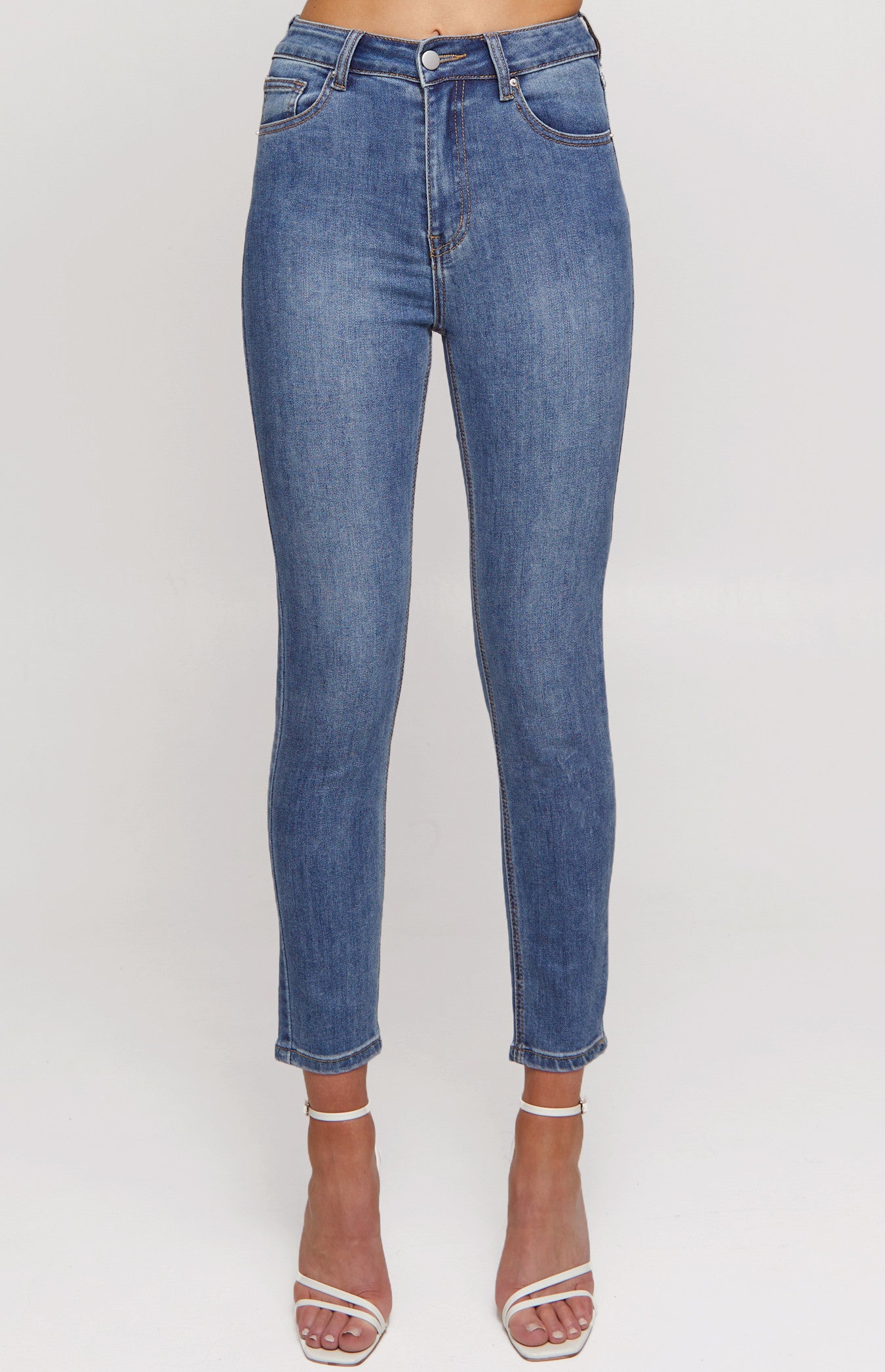 Stretch High Waisted Skinny Jeans