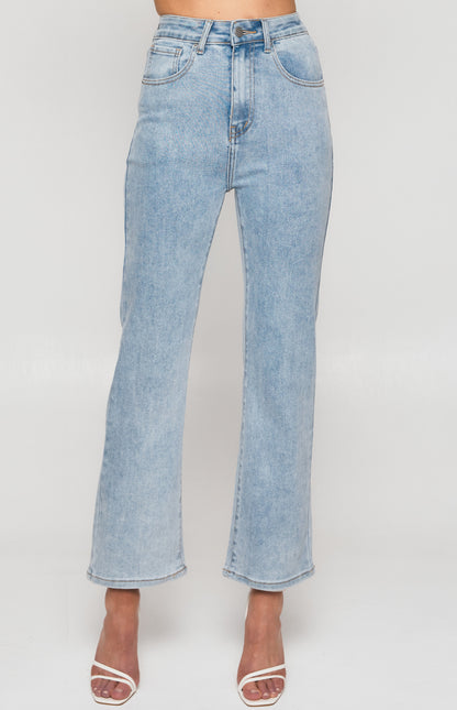 High Waisted Stretch Flare Jeans